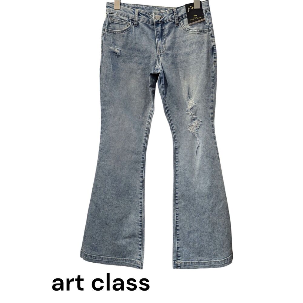 NWT  art class flare low rise fitted hip & thigh denim jeans  Sz 16